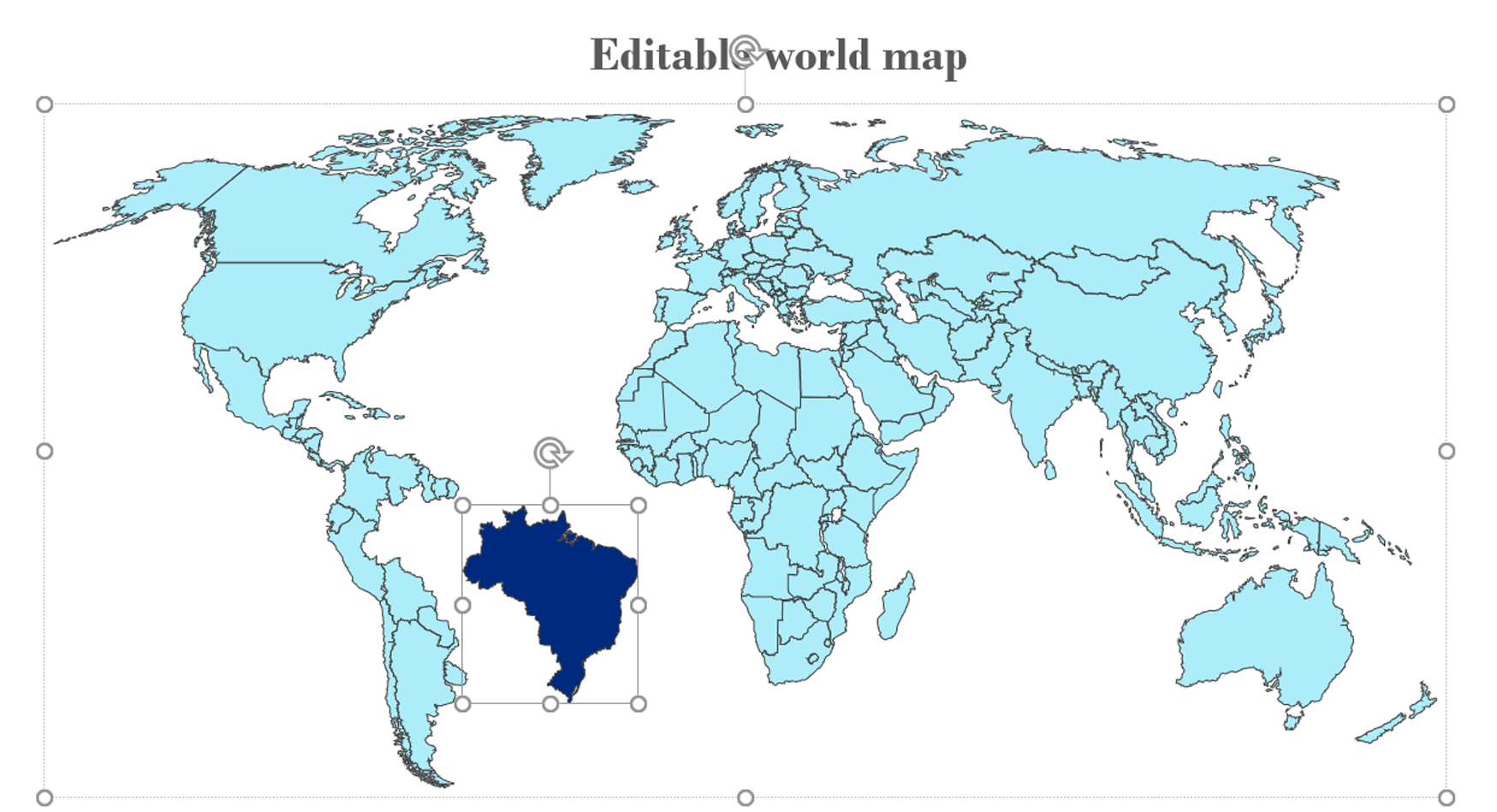 world map to drag and drop countries